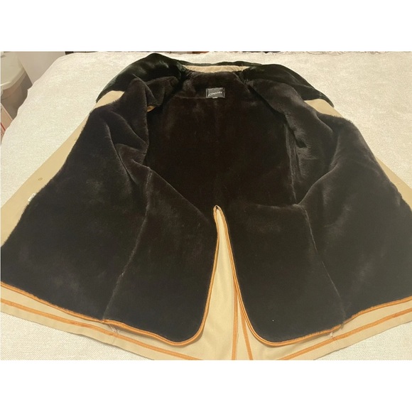 Vintage 70’s Sherpa Collar Tan Retro Coat - Men’s 42L - J.C. Penny Groovy - Picture 12 of 16